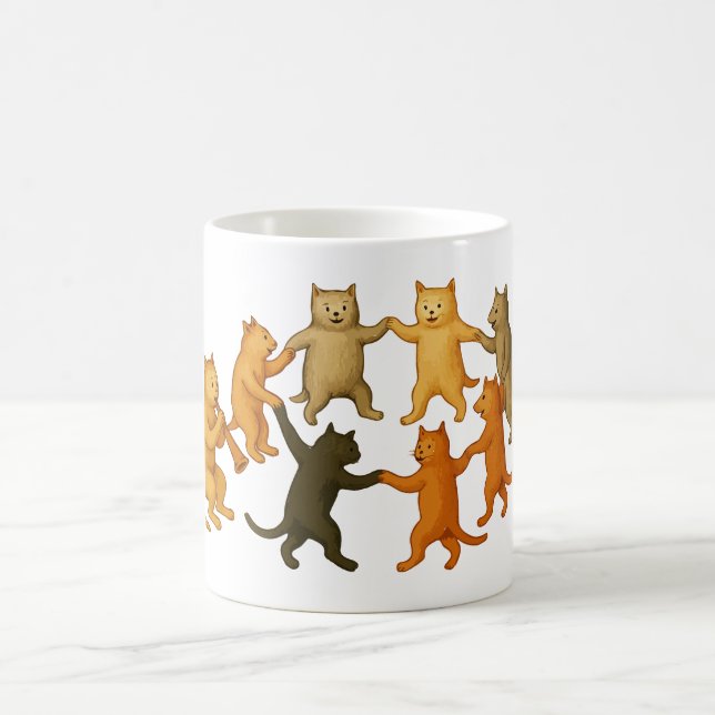 Medeltida Dansande Katter Mugg | Vintage Marginali (Center)