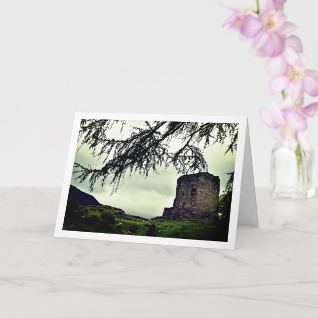 Medeltida Dolbadarn Castle, norra Wales Kort (Orkide)