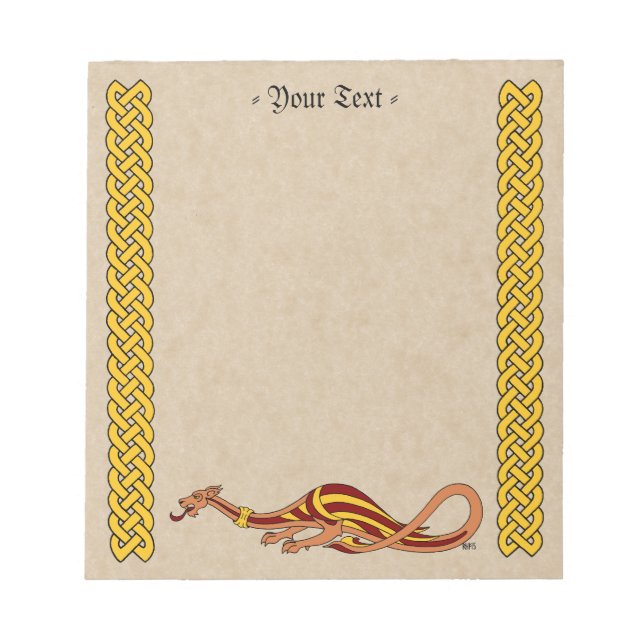 Medeltida drakdesign 2015 anteckningsblock (Framsida)