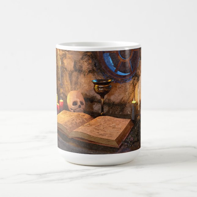 Medeltida Fantasy Trollkarls Studie Kaffemugg (Center)