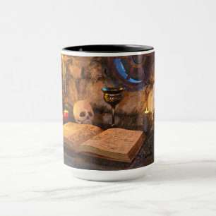 Medeltida Fantasy Trollkarls Studie Mugg