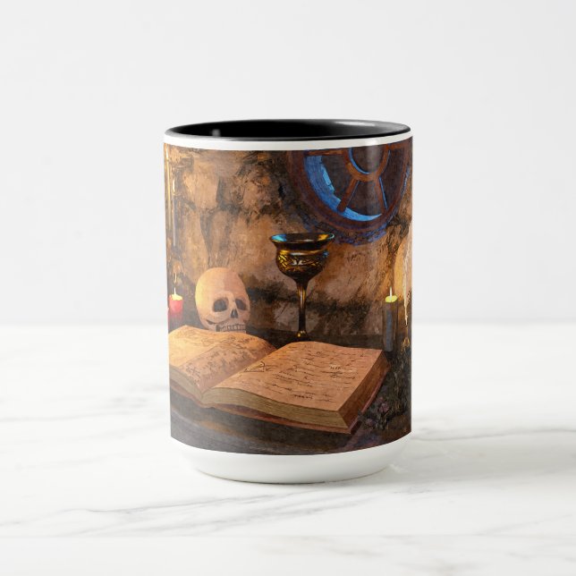 Medeltida Fantasy Trollkarls Studie Mugg (Center)
