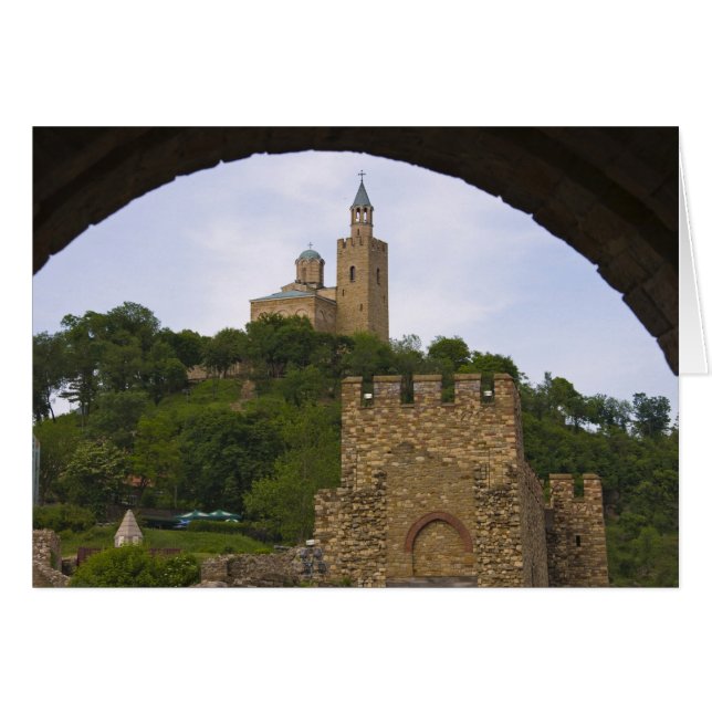 Medeltida fästningen Tsarevets Hälsningskort (Framsidan Horizontal)