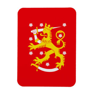 Medeltida Flagga av Finland Magnet