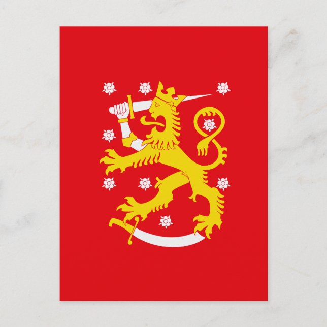 Medeltida flagga av Finland Vykort (Framsida)