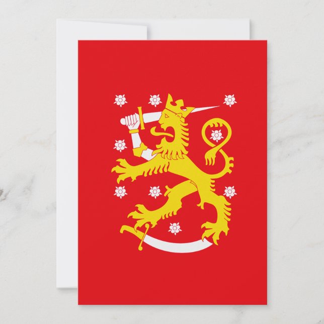 Medeltida flagga för Finland Inbjudningar (Framsida)