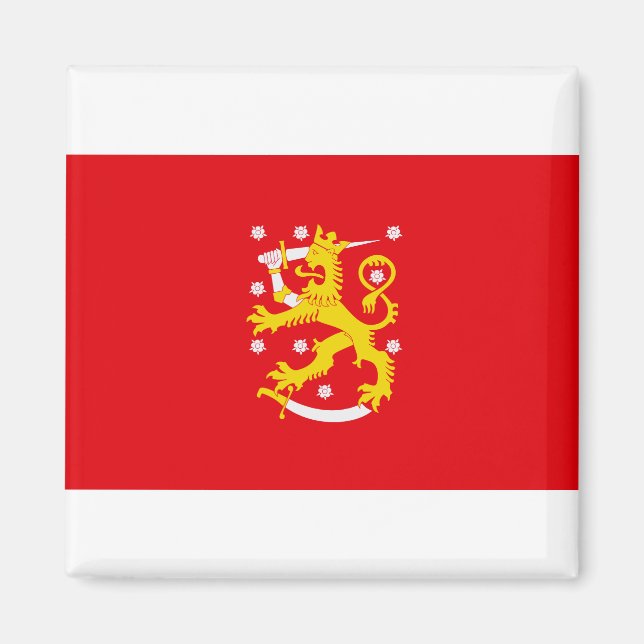 Medeltida flagga för Finland Magnet (Framsidan)