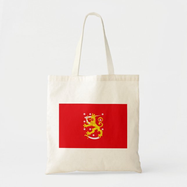 Medeltida flaggan av Finland Tygkasse (Framsidan)