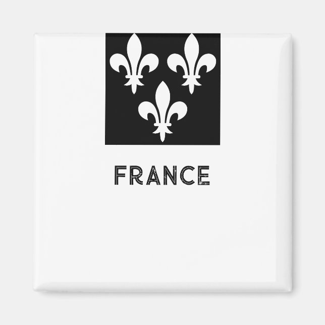 Medeltida Frankrike Heraldisk tryck Monokrom konst Magnet (Framsidan)