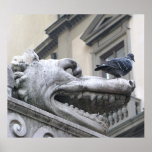 Medeltida Gargoyle Poster