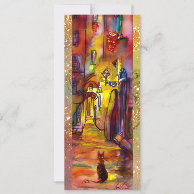 MEDELTIDA GRAND I FLORENS OM NATTEN,röd gul Meddelande (Framsida)