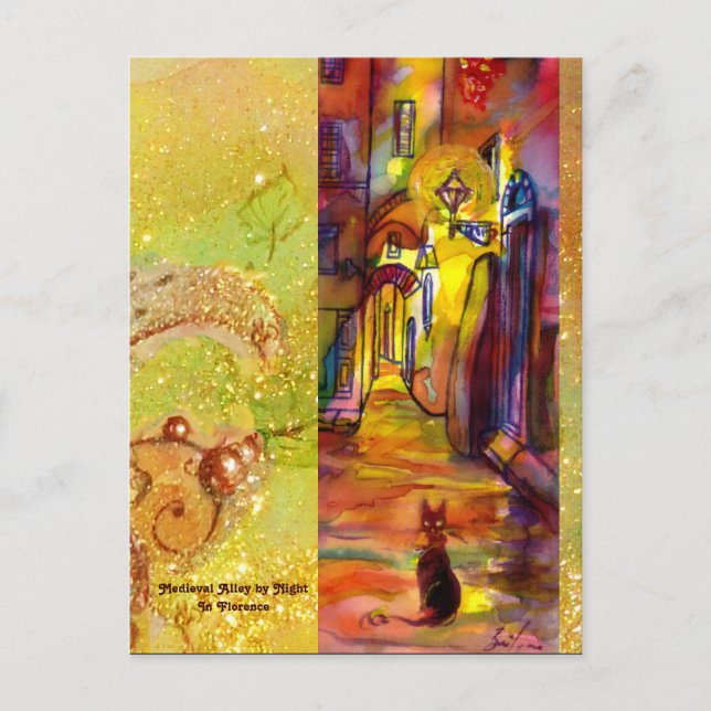 MEDELTIDA GRÄND PÅ NATTERN I FLORENS VYKORT (Framsida)