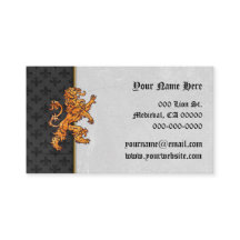 Medeltida guld- lejona svart Fleurs