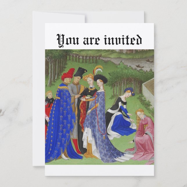 Medeltida händelse inbjudningar (Framsida)