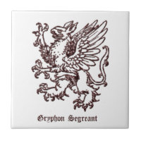 Medeltida heraldik segreant Gryphon