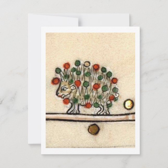 Medeltida Igelkottsstjälare Inbjudningar (Framsida)