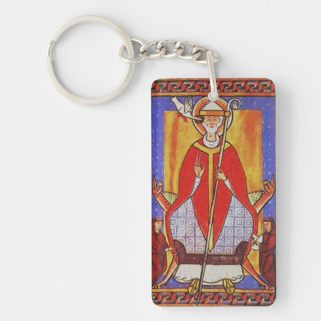 Medeltida ikon för Saint Gregory den store (Framsidan)