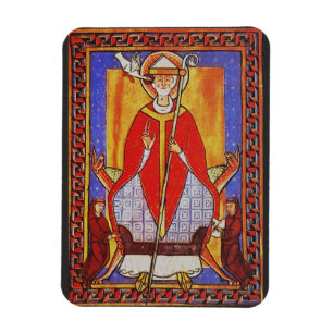 Medeltida ikon för Saint Gregory den store Magnet