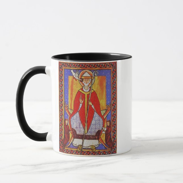Medeltida ikon för Saint Gregory den store Mugg (Vänster)