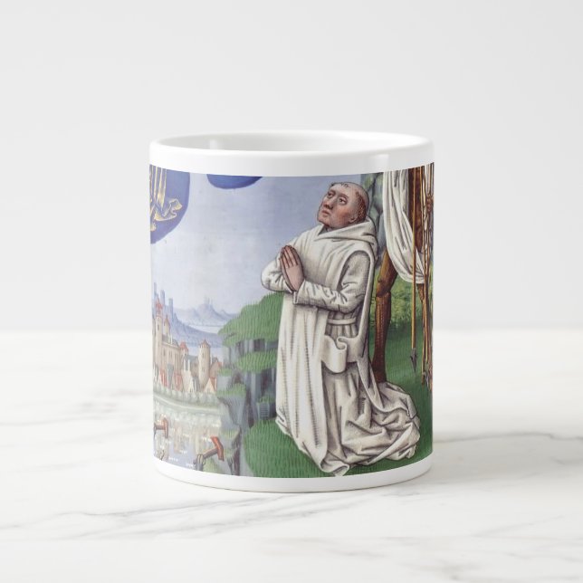 Medeltida illustration av Sankt Bernhard av Clairv Jumbo Mugg (Framsidan)