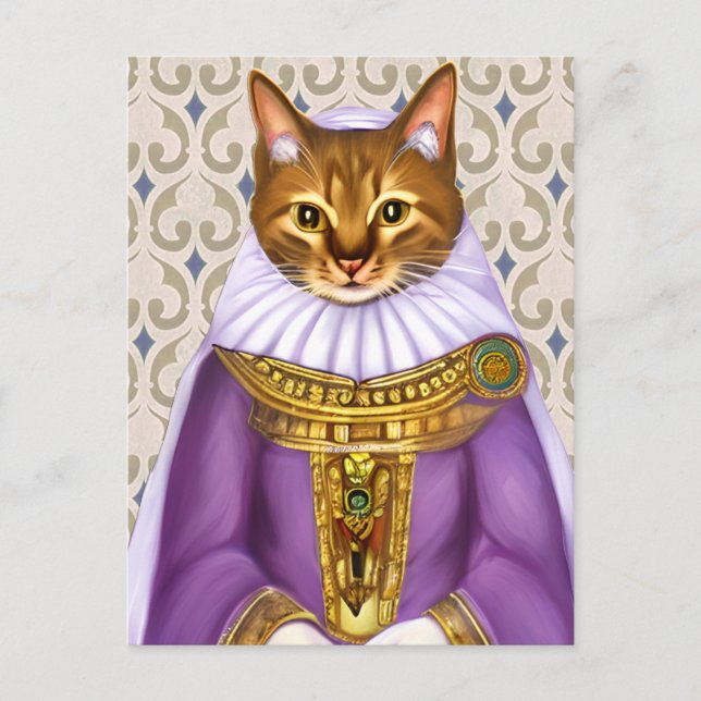 Medeltida kattjungfru vykort (Framsida)