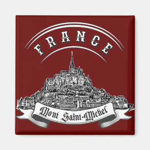Medeltida klostermont Saint Michel. Frankrike. Magnet