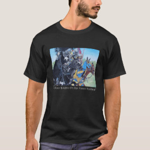 medeltida knivar som hoppar på hästarkonst t shirt
