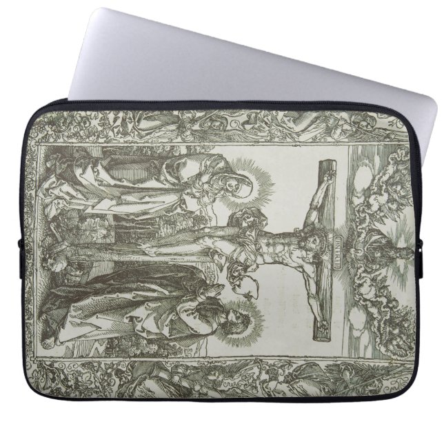 Medeltida korsfästelse av Jesus Kristus Laptop Fodral (Framsidan)