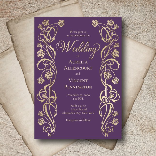 Medeltida kungliga rosorsvärdet inbjudningar (Skapare uppladdad)