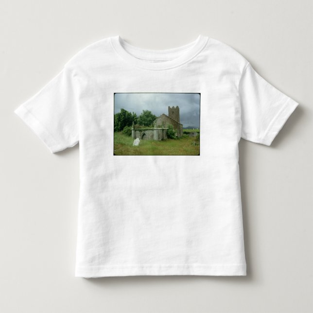 Medeltida kyrka och churchyard tee (Framsida)