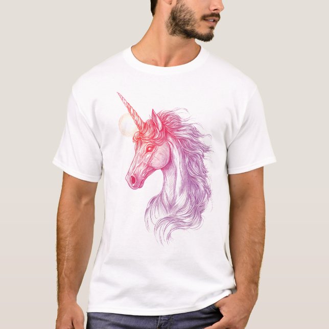 Medeltida Magi Enhörning (1) T Shirt (Framsida)