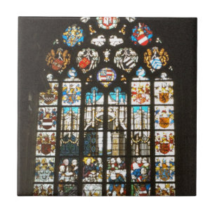 Medeltida målat glassfönster, Holland Kakelplatta