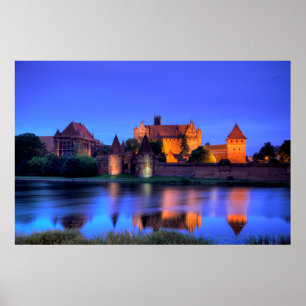 Medeltida Malbork-slottet Poster