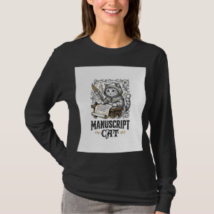 Medeltida manuskriptkatt Vintage Vec T Shirt