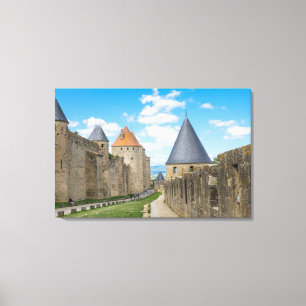 Medeltida murar i Carcassonne Canvastryck