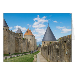 Medeltida murar i Carcassonne Hälsningskort