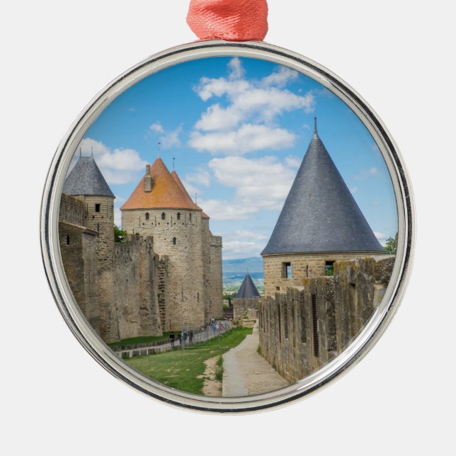 Medeltida murar i Carcassonne Julgransprydnad Metall (Framsidan)
