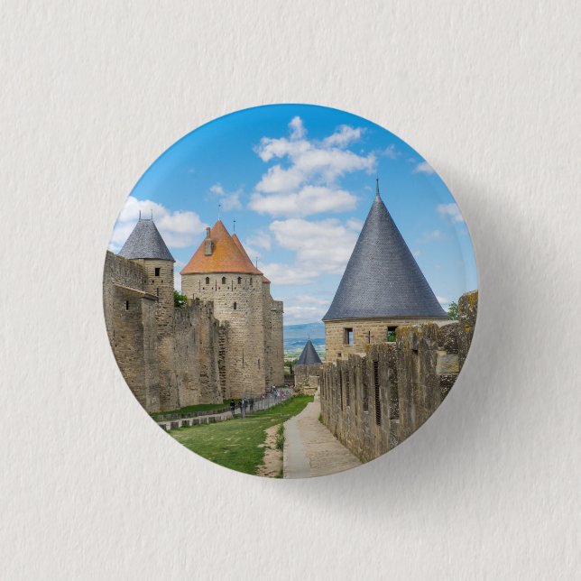 Medeltida murar i Carcassonne Knapp (Framsida)