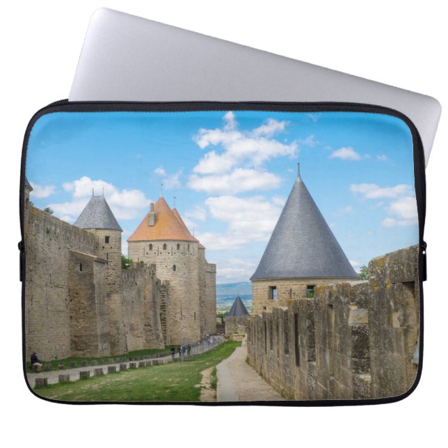 Medeltida murar i Carcassonne Laptop Fodral (Framsidan)