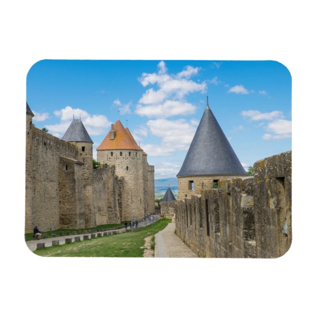 Medeltida murar i Carcassonne Magnet (Horisontell)