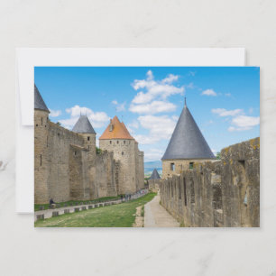 Medeltida murar i Carcassonne Tack Kort