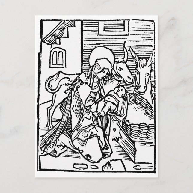 MEDELTIDA NATIVITYJULKORT HELG VYKORT (Framsida)