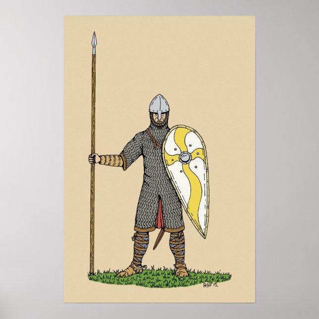 Medeltida normandisk riddare Circa 1066 Poster (Framsidan)