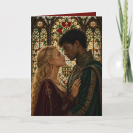 Medeltida par årsdag valentine kort