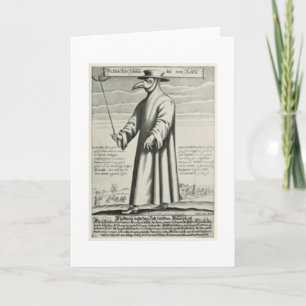 Medeltida Plague Doktor Kort
