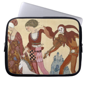Medeltida plats av Georges Barbier Laptop Sleeve