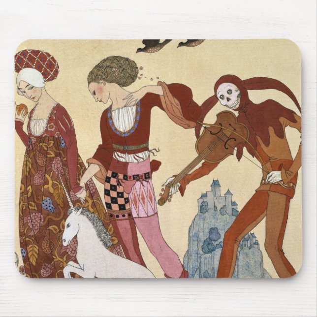 Medeltida plats av Georges Barbier Musmatta (Framsidan)