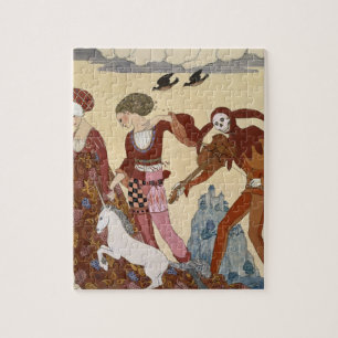 Medeltida plats av Georges Barbier Pussel