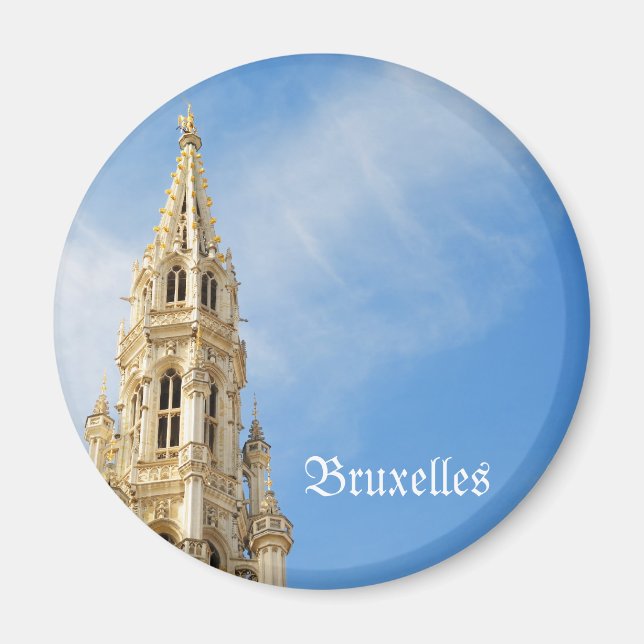 medeltida rådhus i Bryssel Magnet (Framsidan)