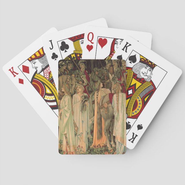 Medeltida riddare av runda bordet casinokort (Baksidan)